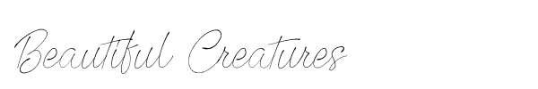 Beautiful Creatures font preview